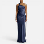 Damen Maxikleid mit One Shoulder und Rückenausschnitt
