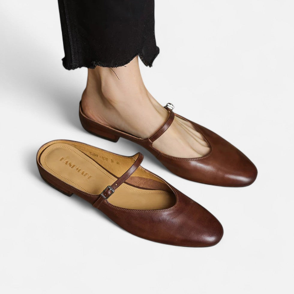 Mules mit Riemchen und spitzer Zehenpartie für Damen