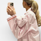 Damen Pyjama Set mit Knopfleiste und gestreiftem Design