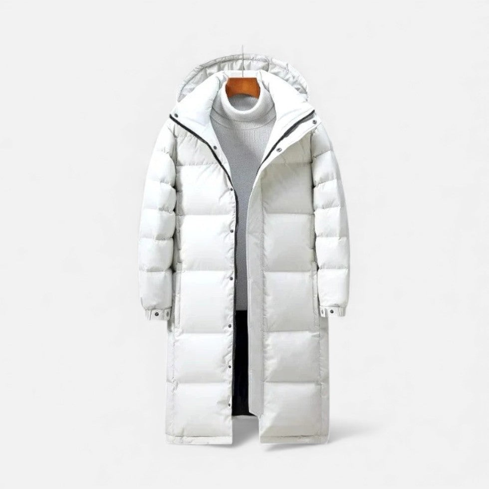 Langer wattierter Wintermantel