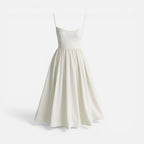 Midikleid mit Spaghettiträgern