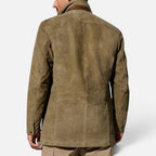 Herren Jacke mit Stehkragen und Knopfleiste