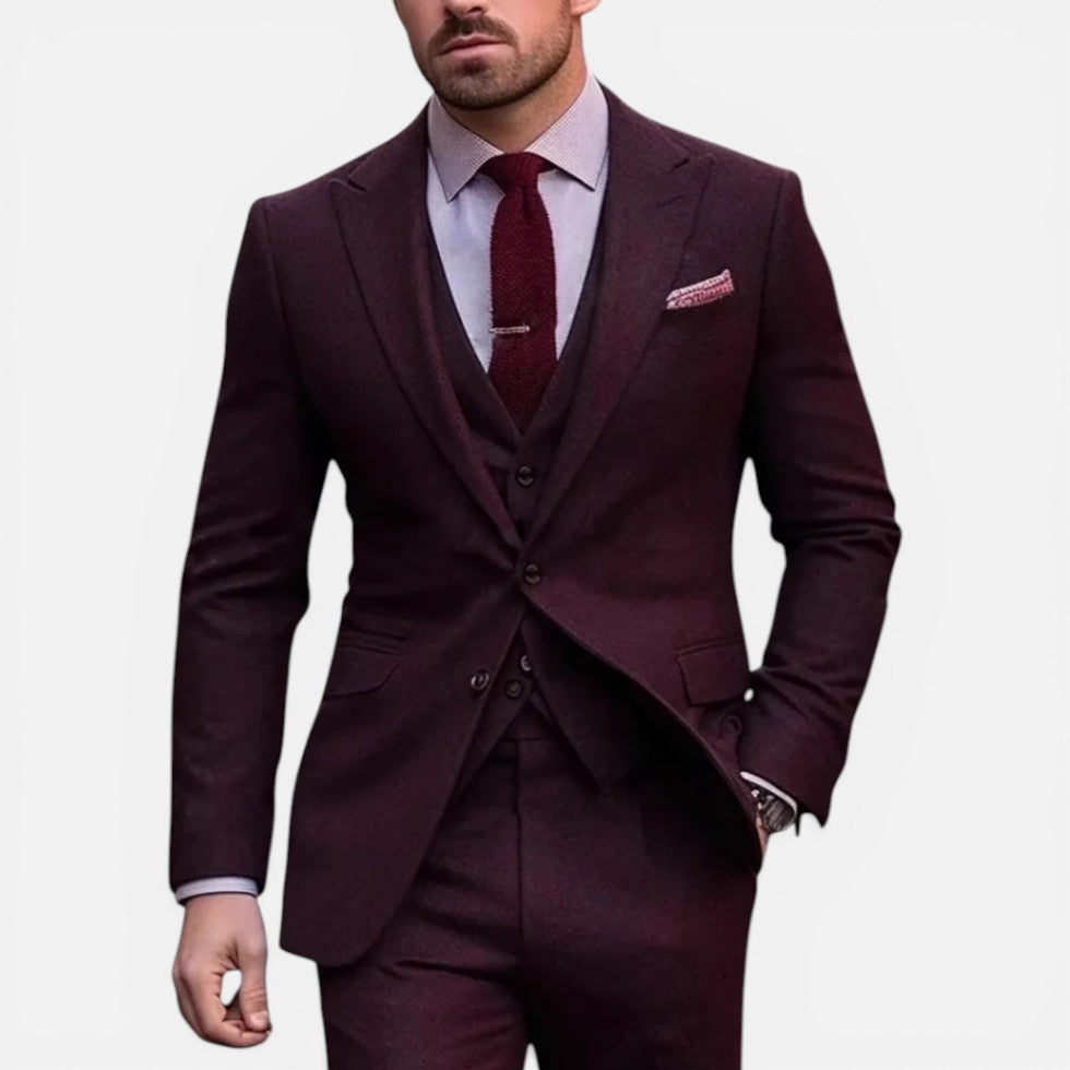 Festliches Herrenanzug-Set mit Weste – Slim Fit