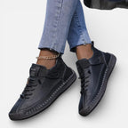 Orthopädische Damen Sneaker mit Klettverschluss und Schnürung