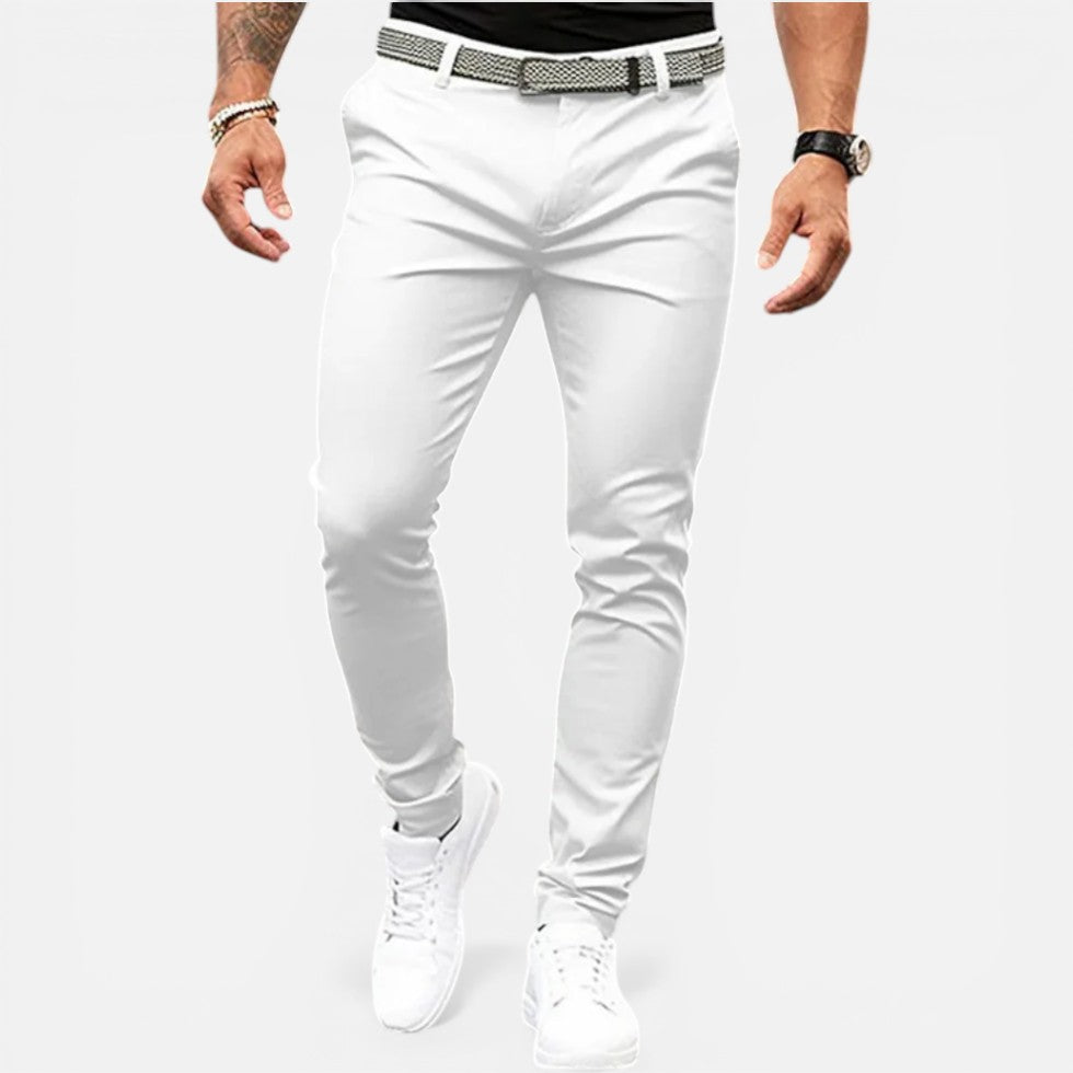 Stoffhose mit Slim Fit und elastischem Bund