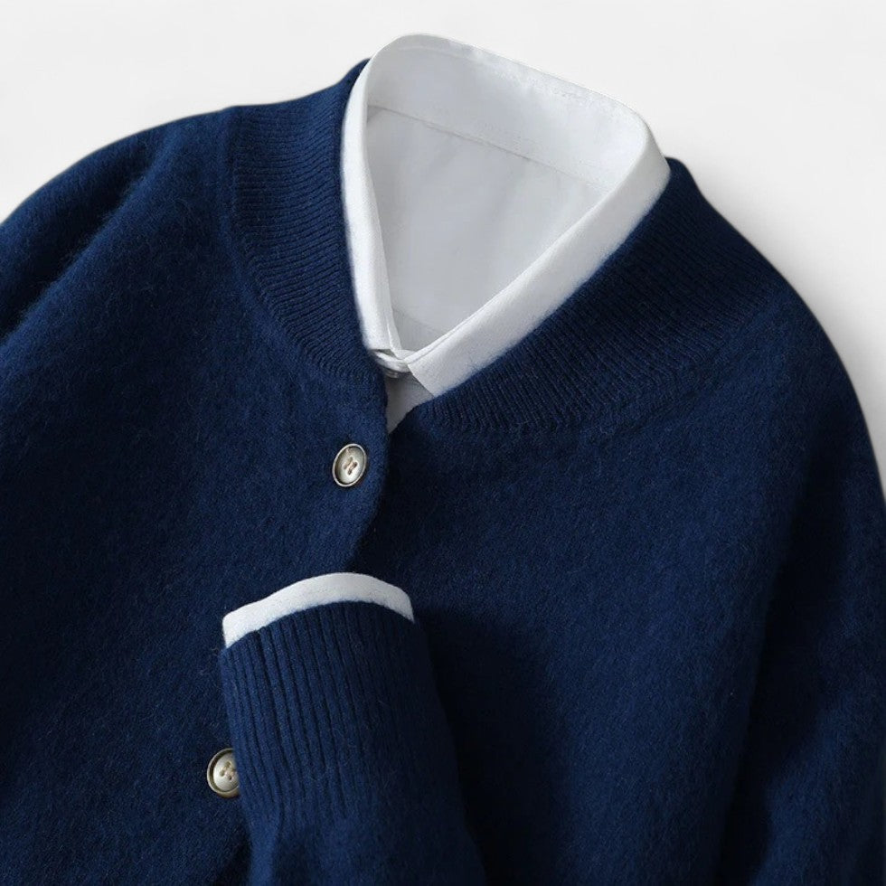 Kaschmir Strickjacke mit Knopfleiste