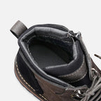 Schnürstiefeletten für Herren mit Strukturleder