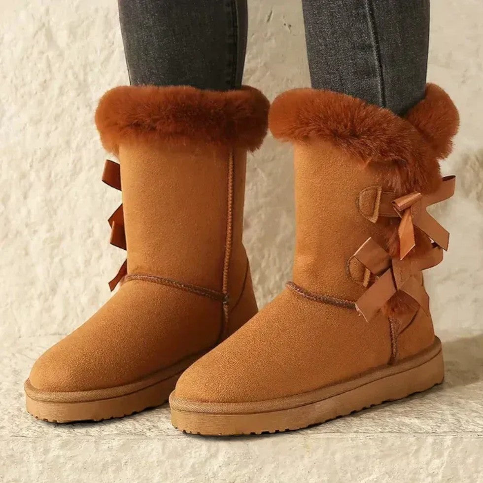 Damen Winterstiefel mit Fellkragen