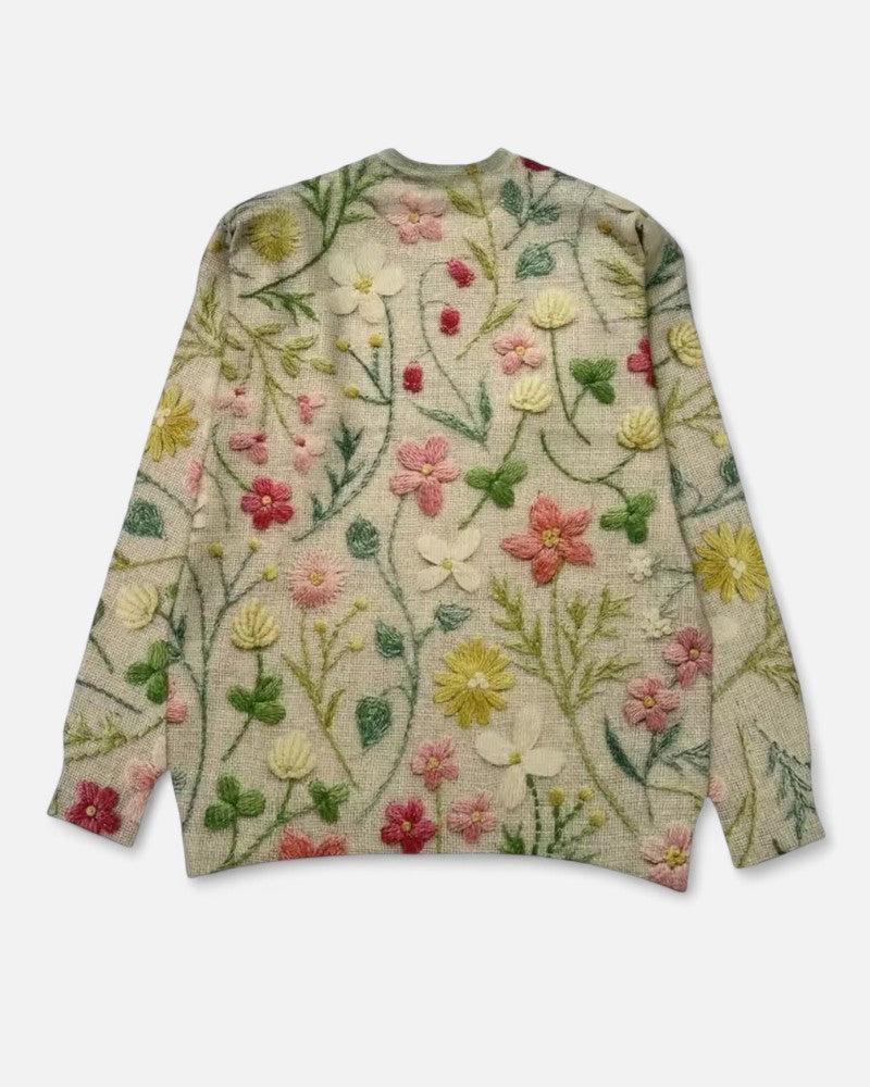 Pullover mit floraler Stickerei