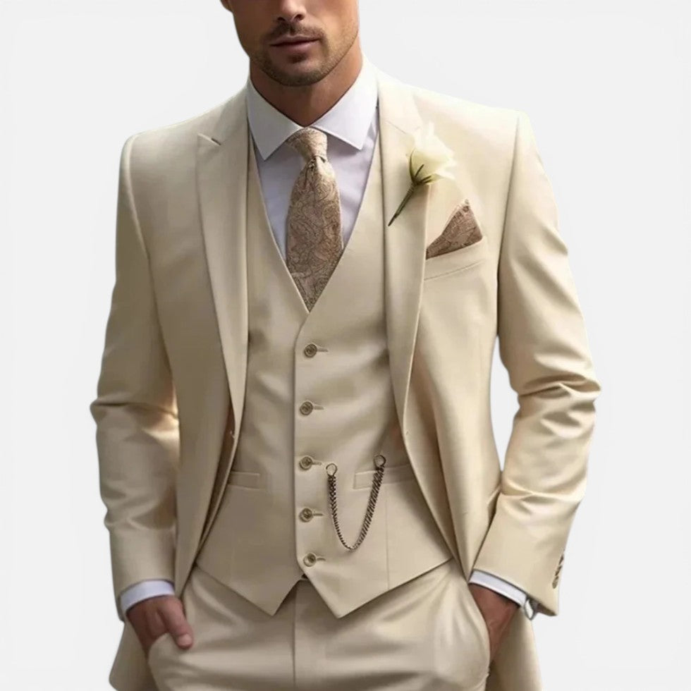 Festliches Herrenanzug-Set mit Weste – Slim Fit