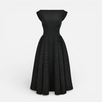 Midikleid mit offenem Rücken und ausgestelltem Rock
