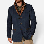 Herren Jacke mit Stehkragen und Knopfleiste