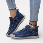 Orthopädische Damen Sneaker mit Klettverschluss und Schnürung