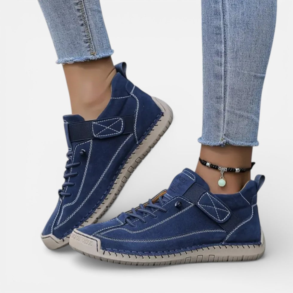 Orthopädische Damen Sneaker mit Klettverschluss und Schnürung