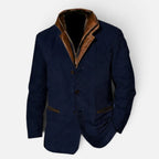 Herren Jacke mit Stehkragen und Knopfleiste
