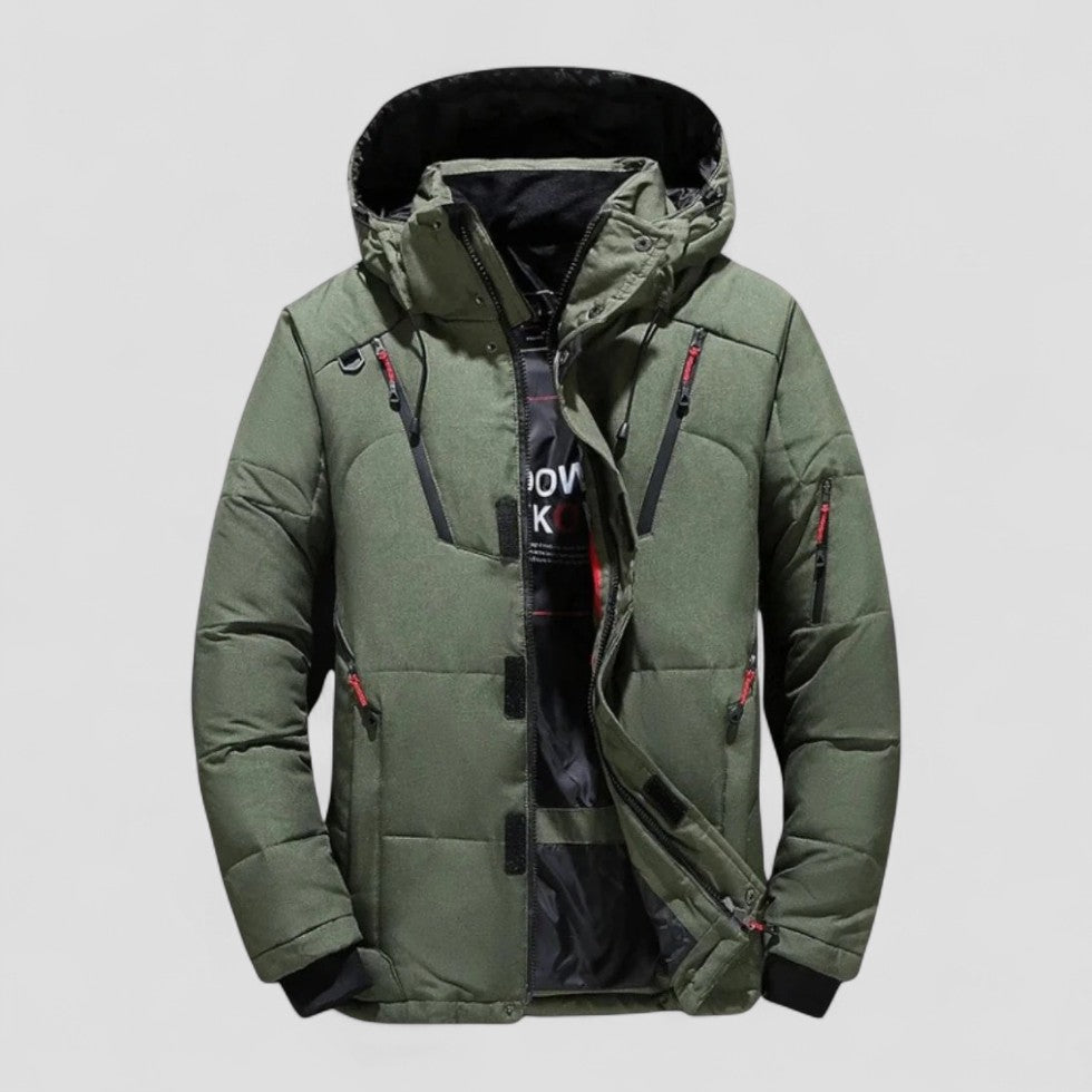 Gefütterte Winterjacke mit Kapuze für Herren