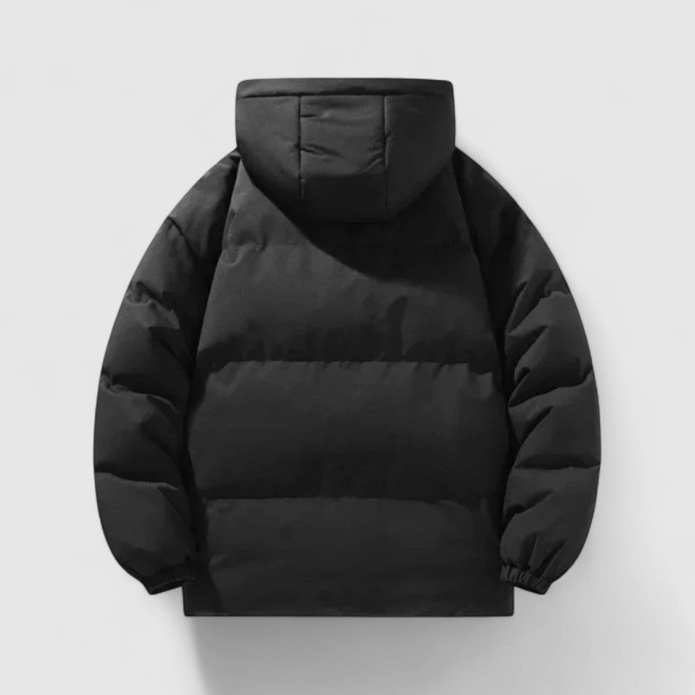 Herren Puffer Steppjacke gefüttert mit abnehmbarer Kapuze – warme Winterjacke