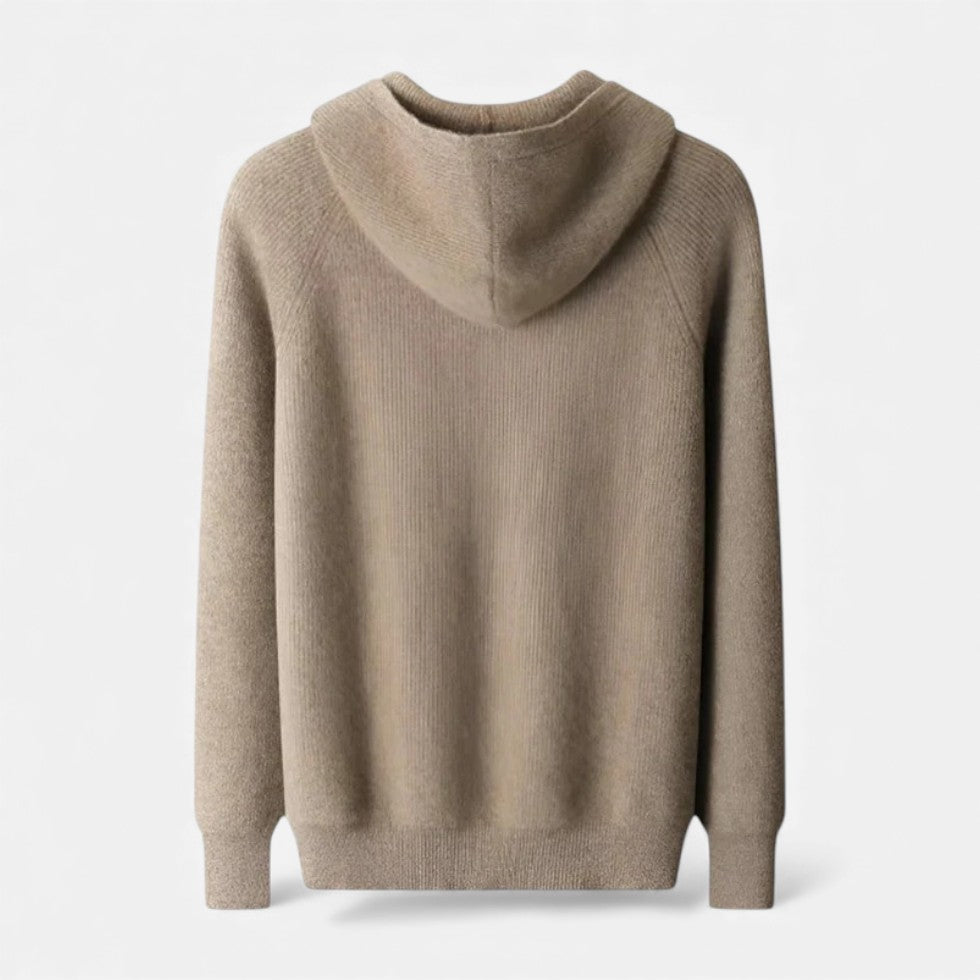Herren Strick Hoodie mit Reißverschluss