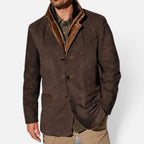 Herren Jacke mit Stehkragen und Knopfleiste
