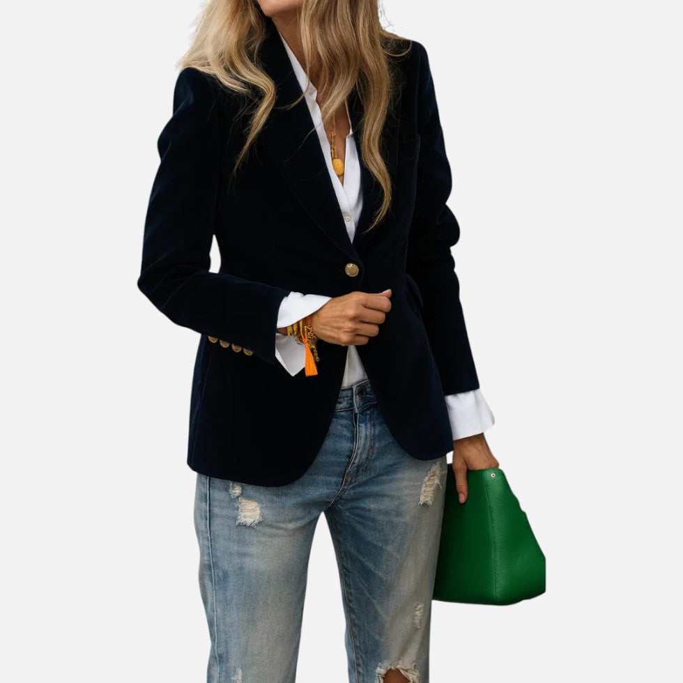 Eleganter Damenblazer aus weichem Samt