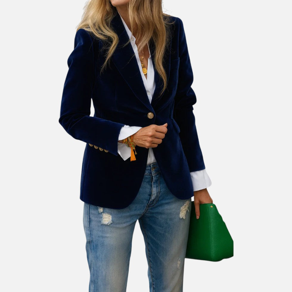 Eleganter Damenblazer aus weichem Samt
