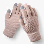 Damen Strickhandschuhe mit Touchscreen-Fingerspitzen – Warme Winterhandschuhe, Herbst Winter