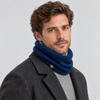 Unisex Strick-Loopschal mit Fleecefutter – Warmer Halswärmer, Herbst Winter