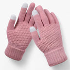 Damen Strickhandschuhe mit Touchscreen-Fingerspitzen – Warme Winterhandschuhe, Herbst Winter