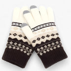 Damen Strickhandschuhe mit Touchscreen-Fingerspitzen – Warme Winterhandschuhe, Herbst Winter