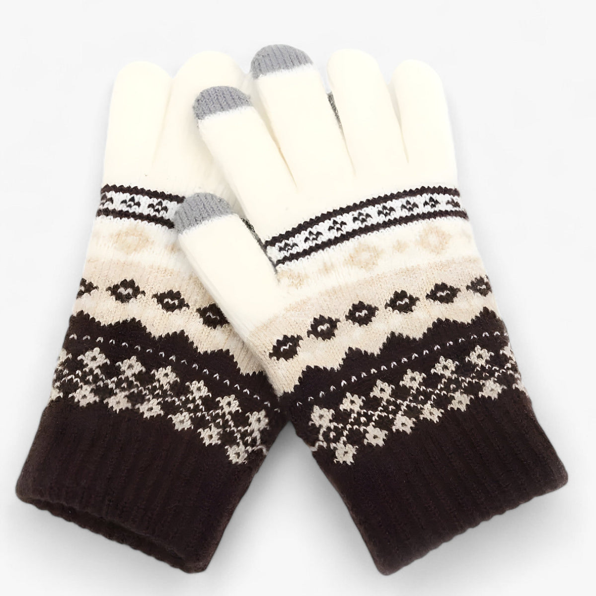 Damen Strickhandschuhe mit Touchscreen-Fingerspitzen – Warme Winterhandschuhe, Herbst Winter