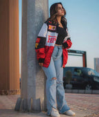 Unisex Racing Jacke – Oversized Motorsport Übergangsjacke aus Polyester mit Patches, Herbst 9