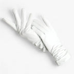 Damen Lederhandschuhe aus Schafsleder mit Raffung – Gefütterte Winterhandschuhe, Herbst Winter